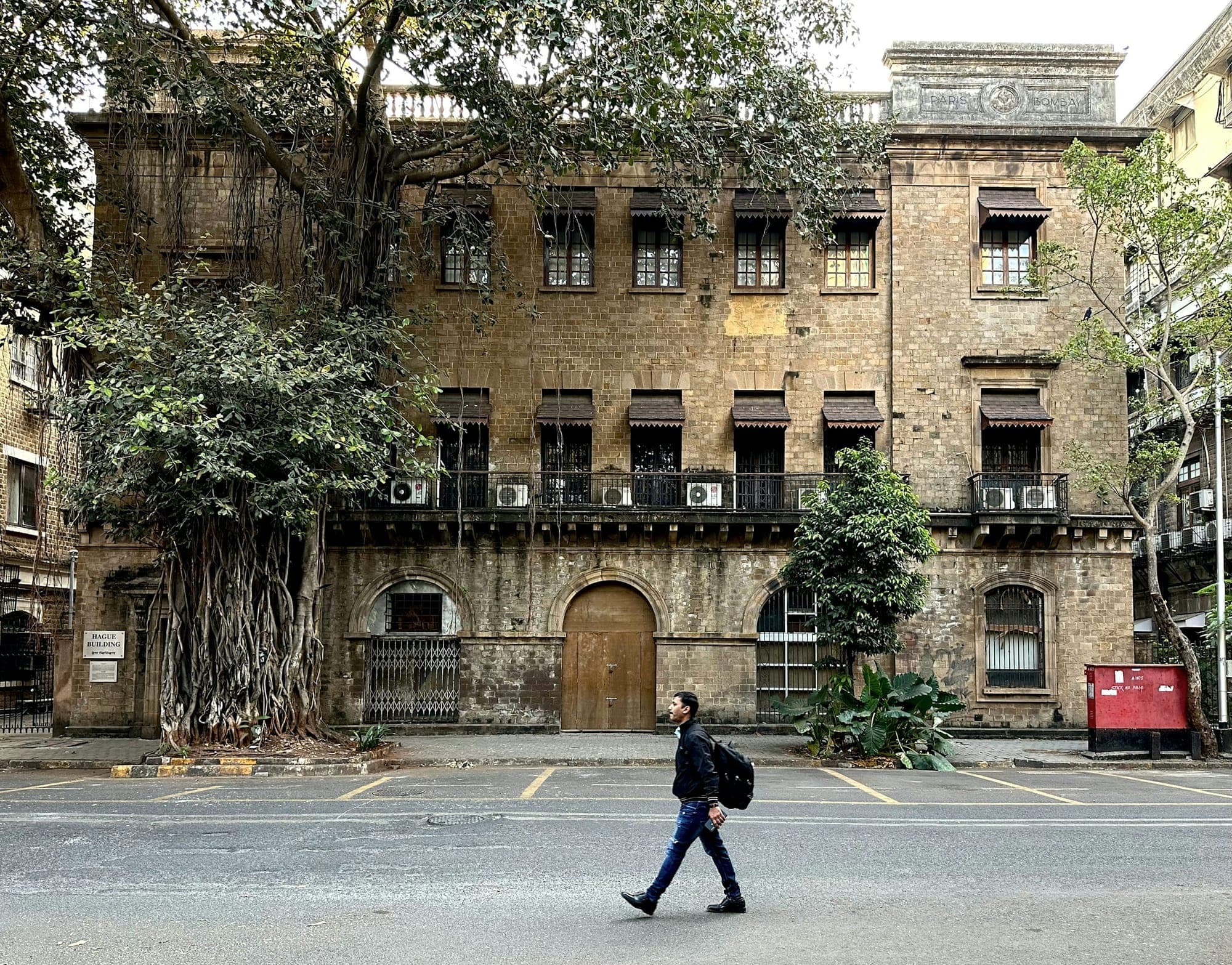 A stone commercial building in Ballard Estate, Mumbai